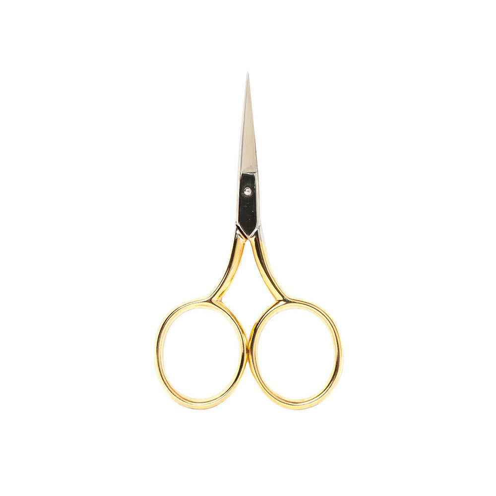 Gold Handle Large Finger Hole Scissors - 3.5 inches – Hoop and Frame